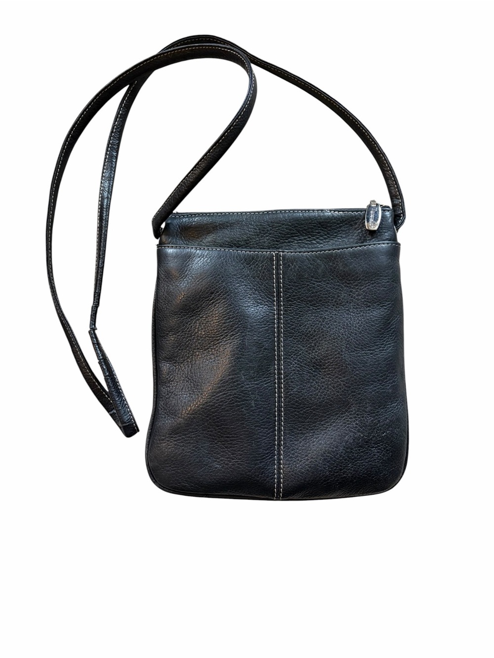 Tignanello Black Leather Crossbody Bag